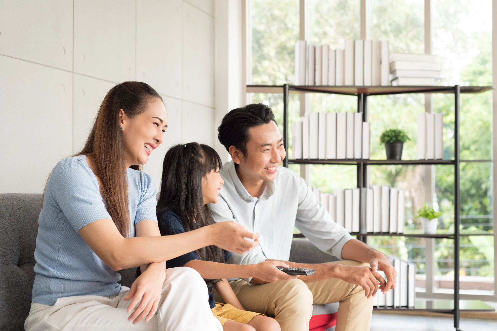 Happy and Healthy Family in a Clean House