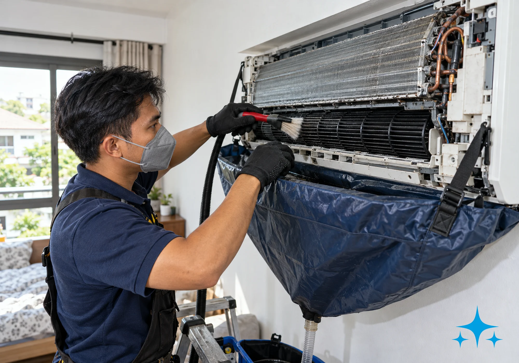 Aircon Deep Clean Technician